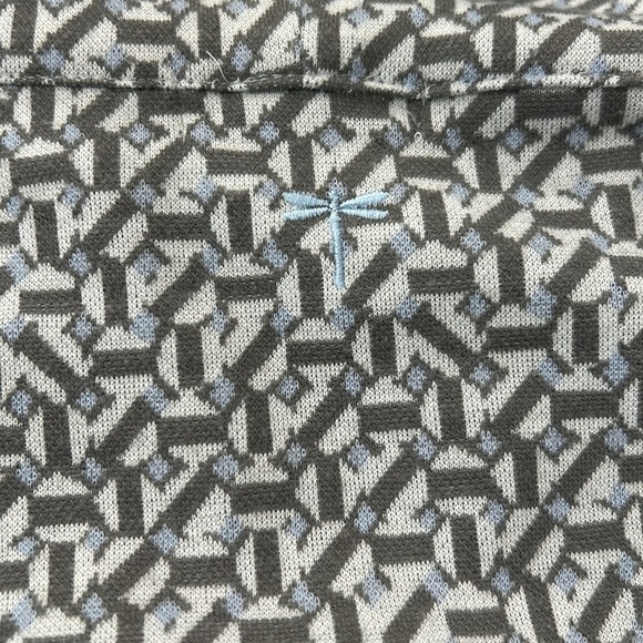 Tyler Böe Kim Cowl Neck Shift Dress in Blue Grey Print Size Large - Picture 7 of 16